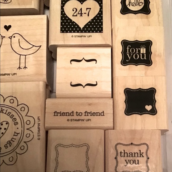 Bundle of 13 Rubber stamps. Some Stampin’ Up! - Picture 4 of 6